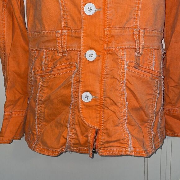 Christopher Blue orange denim look jacket - Picture 3 of 12